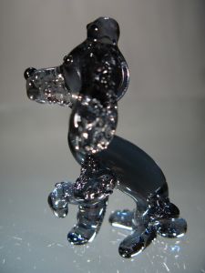 Grey Crystal Poodle Dog