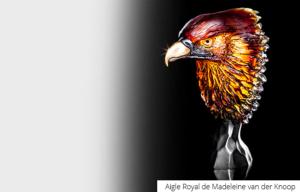 Aigle royale Daum Art par l' artiste Madeleine Van Der Knoop 