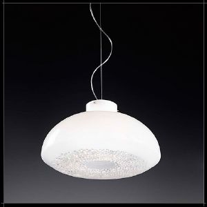 Luminaire Large Blanc Lait Murano collection Reflex