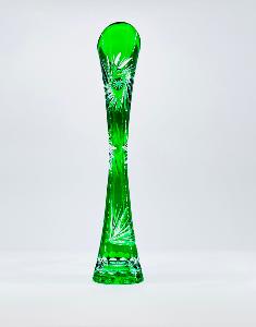 Vase Soliflore en Cristal de Bohème Vert