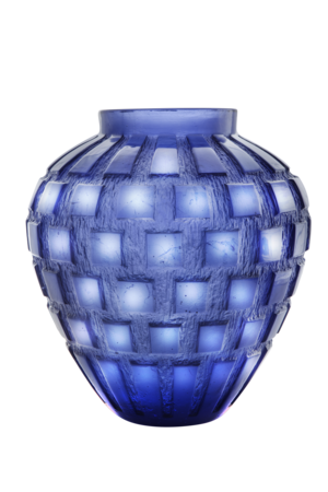 Vase Daum Rythmes Bleu 
