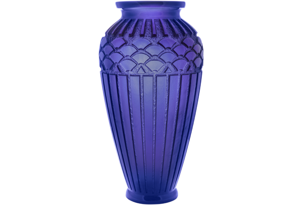 Vase Daum Rythmes Bleu ou vert large 