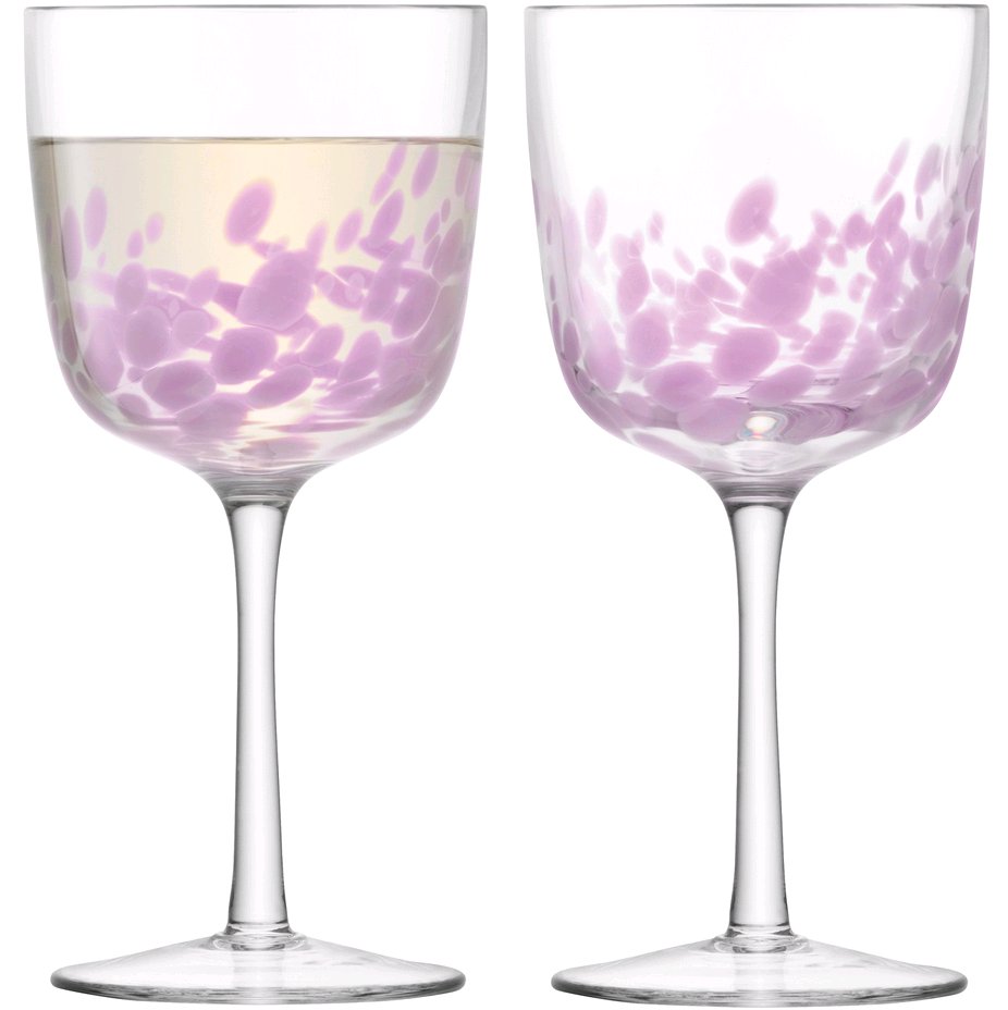 Verre Vin Rouge moderne Taches rose duo ou par 6