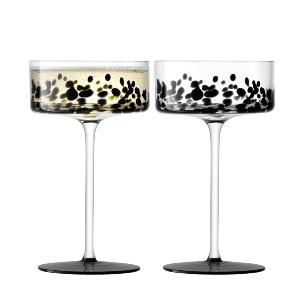 Coupes Champagne moderne Taches noir duo ou par 6