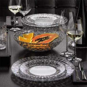 Service 2 Assiettes en cristal +24% plomb collection Bossa Nova