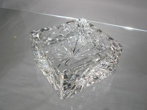 Cendrier Carré en Cristal de Bohème Taille Main