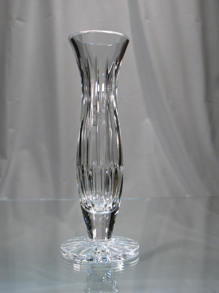 Vase Soliflore sur pied en Cristal de Bohème 