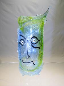 Vase Picasso Ice Murano, pièce artistique