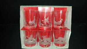 Coffret 6 Verres à whisky en cristal boheme + 24% plomb  "chasse" 