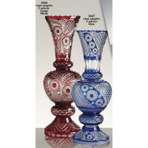 Vase 3 pieces Cristal de Paris Empire 98 cm 