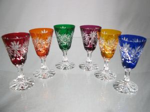 Verres à liqueurs ou digestifs en Cristal de Bohème