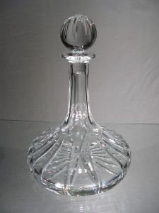 Carafe à Décanter en Cristal de Bohème Taillé