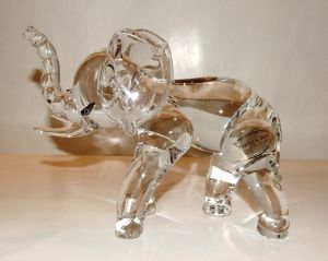 Eléphant transparent Murano 