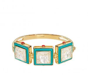 Bracelet Arethuse Cristal Incolore Lalique Vermeil Turquoise