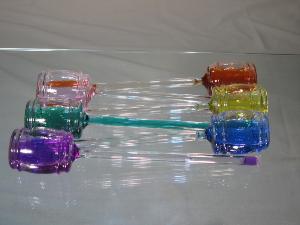 Glaçons en Verre Couleur Tonneau ou Cannelé ( lot de 6 )