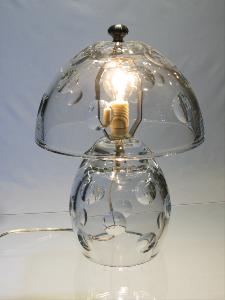 Lampe en cristal transparente taille Pastille "Cristal de Paris"