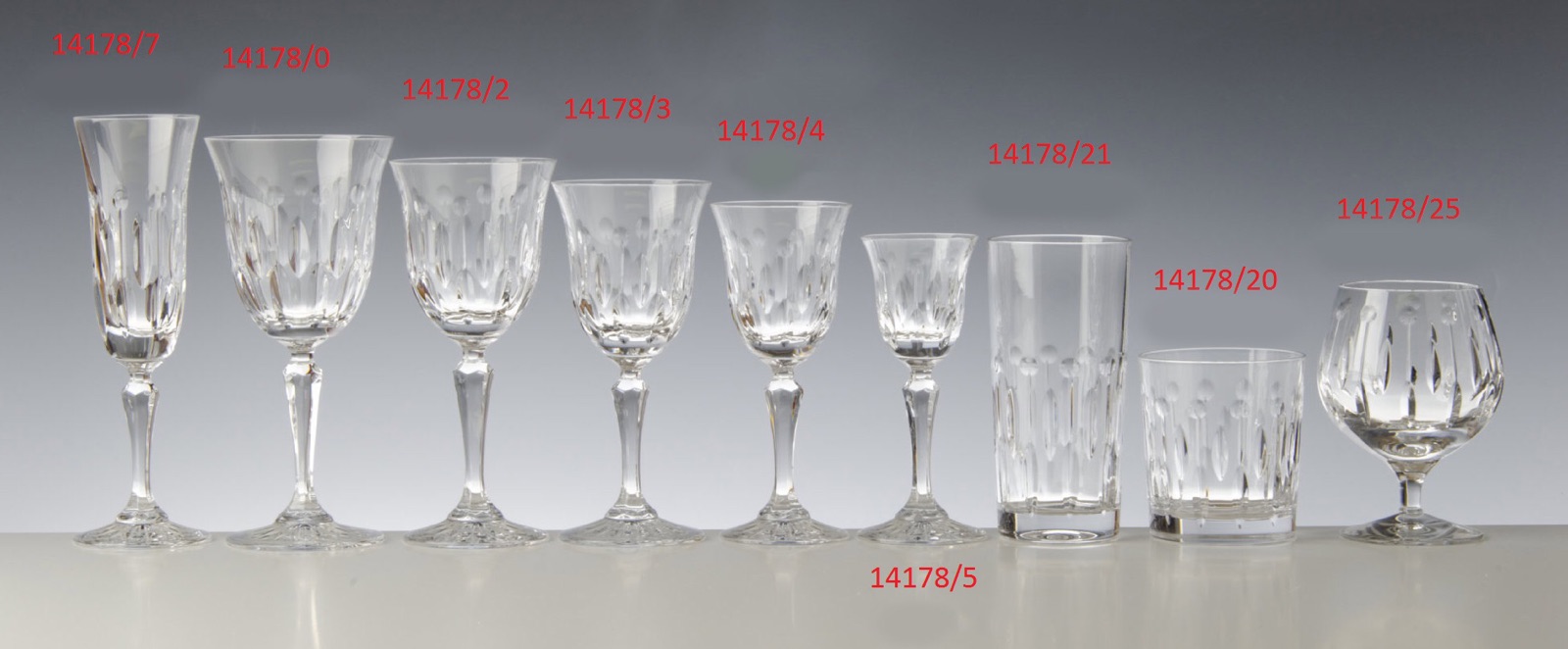 Service de 6 Verres Cristal de Paris modèle Barcelone