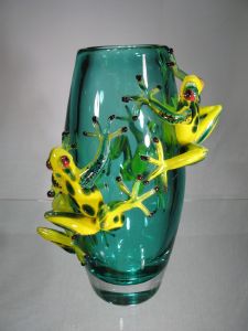 Vase aux 4 grenouilles Africaines Murano