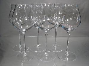 4 Verres a Vin Bourgogne Degustation en semi cristal Souffle Bouche en une piece