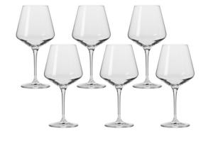 Verres en cristallin Chardonnay unis vibration plat, coffret de 6