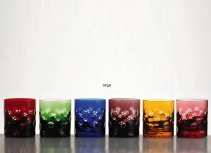 Collection Moscou: Verres Roêmer cristal 6 couleurs