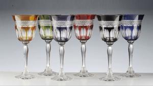 Cristal de Paris : Verre à vin blanc Mireille 6 couleurs