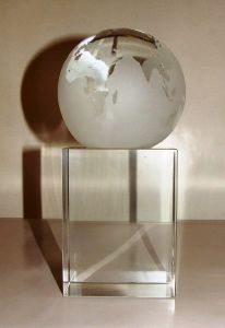 Trophée globe terrestre Murano