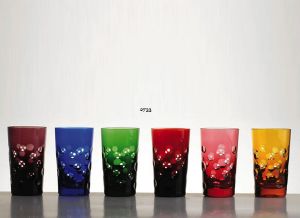Collection Moscou: Verres Roêmer cristal 6 couleurs