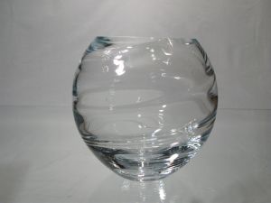 Vase uni Rond vague transparente Bouquets ronds 