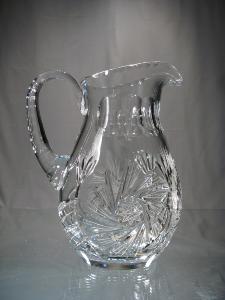 Carafe à Eau Jarre en Cristal de Bohème Taille Diamant