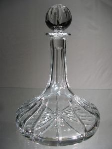 Carafe à Décanter en Cristal de Bohème Taillé