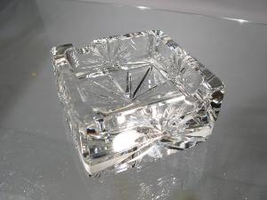 Cendrier Carré en Cristal de Bohème Taille Main