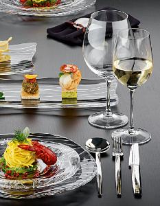 Service 4 Assiettes en cristal +24% plomb collection Ocean