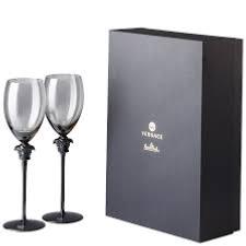 VERSACE Médusa : coffret 2 verres à vin rouge Haze Noir