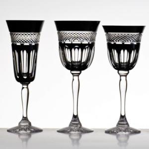 Cristal de Paris : Coffret 6 verres cristal noir collection Penombre