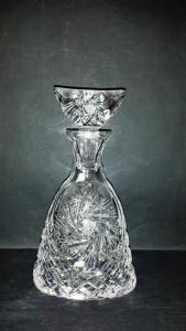 Carafe à Whisky Cognac Cristal de Bohème croissant lune