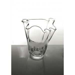 Vase plissé en cristal 