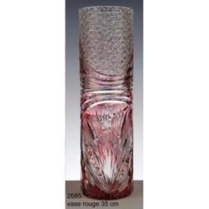 Vase Cristal de Paris Tube Taille Fine Couleur 35 cm