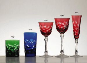 Collection Moscou: Verres Roêmer cristal 6 couleurs