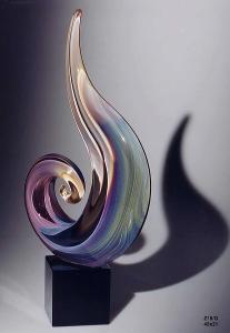 Spirale Verre Artistique Cristal Art Murano Zanetti multicouleur 