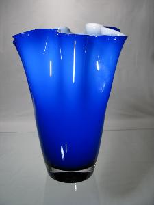 Vase Bleu Mat évantail