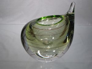 Vase Rond Spirale Verre Murano 