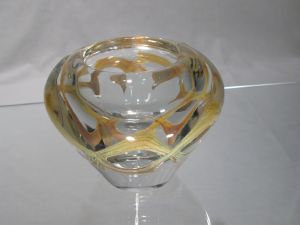 Petit Vase Epais Transparent Beige