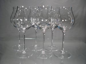 4 Verres a Vin Bourgogne Degustation en semi cristal Souffle Bouche en une piece