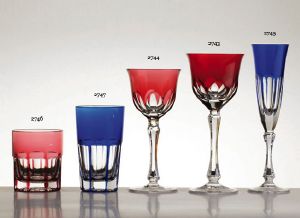 Collection Rome: Verres cristal 6 couleurs