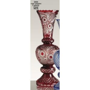 Vase 3 pieces Cristal de Paris Empire 98 cm 