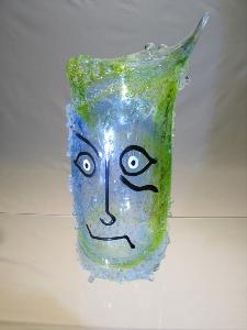 Vase Picasso Ice Murano, pièce artistique