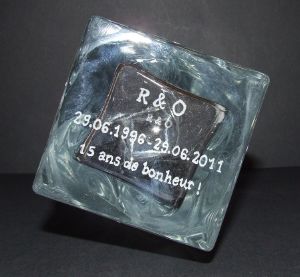 Vase torsadé rectangulaire en cristal 