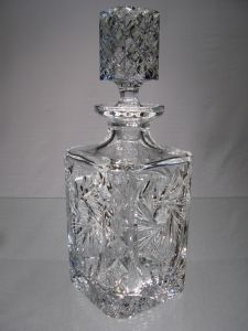 Carafe à Whisky en Cristal de Bohème Carrée