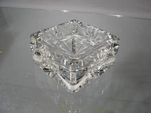 Cendrier Carré en Cristal de Bohème Taille Main